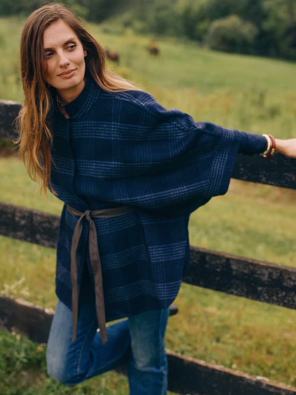 Terin Cape in Plaid