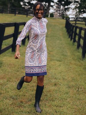 Zelda Dress in Paisley Splendor Edge