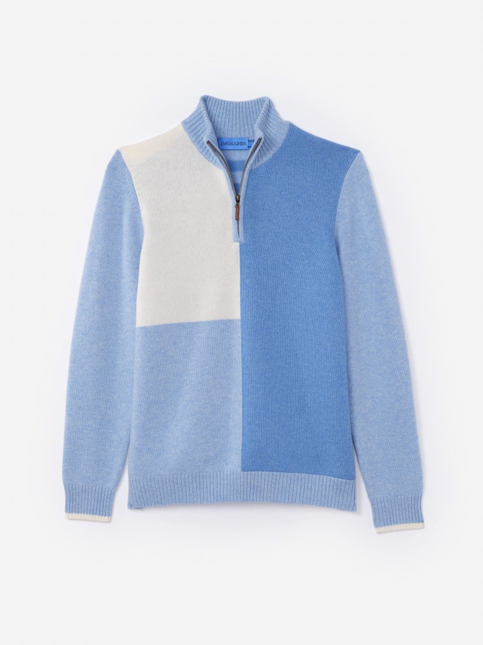 Hayes Cashmere 1/4 Zip in Color Block