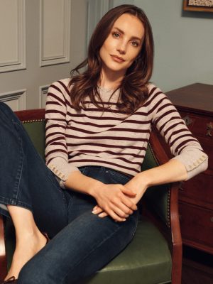 Zosia Cashmere Sweater in Stripe