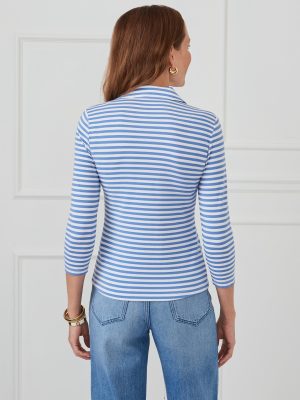 Aida 3/4 Sleeve Top in Stripe