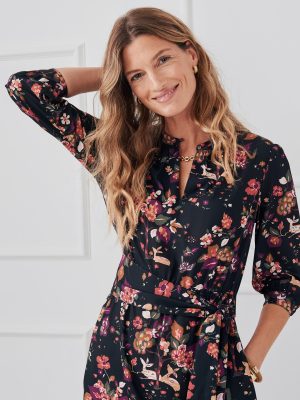 Cerina Dress in Midi Forest Reverie