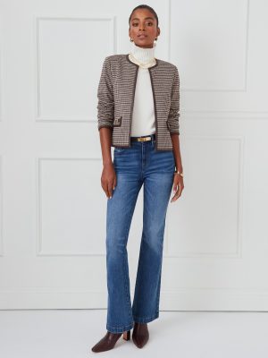 Cyna Jacket in Houndstooth Jacquard