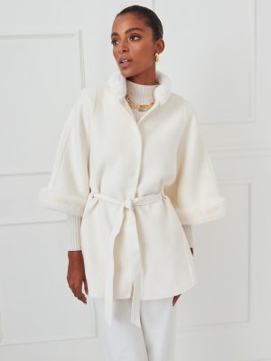 Davos Faux Fur Cape