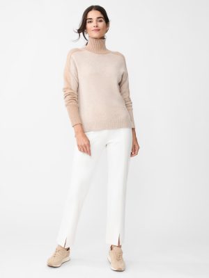 Dina Cashmere Turtleneck in Color Block