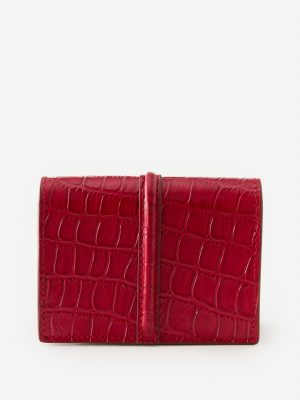 Dinah Leather Card Holder in Crocodile