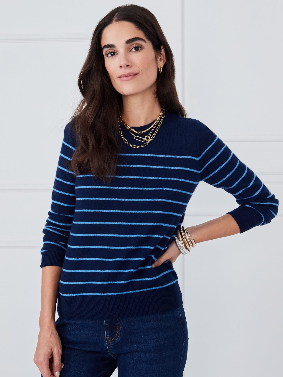 Colette Cashmere Sweater in Stripe