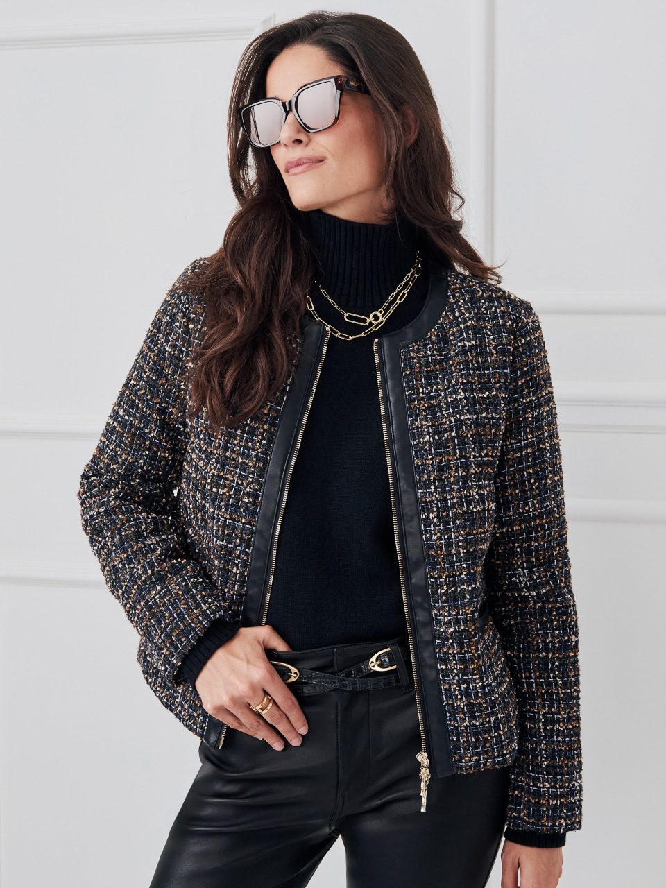 Hughes Quilted Tweed Puffer
