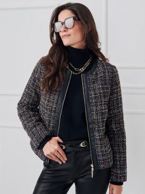 Hughes Quilted Tweed Puffer