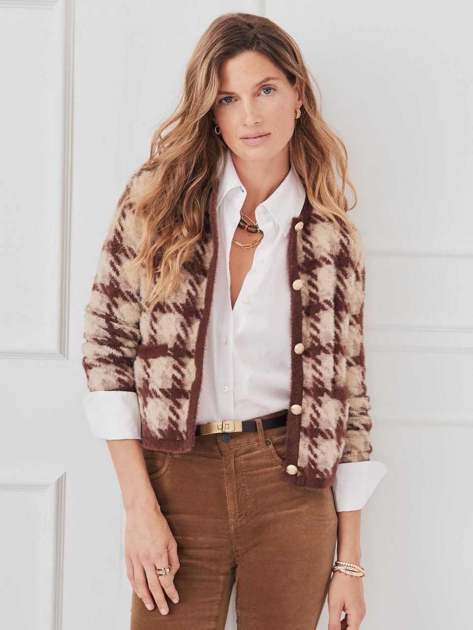 Inez Cardigan in Plaid