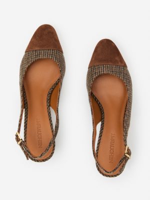 Jocelyn Slingback Heels in Tweed