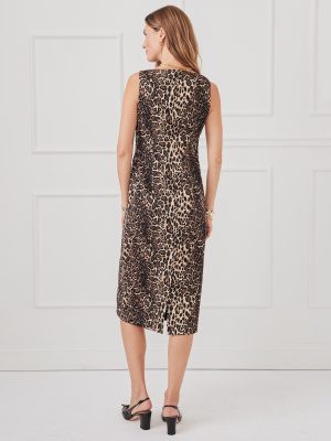 Kathleen Dress in Cheetah Jacquard