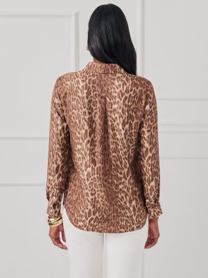 Madeline Silk Blend Shirt in Neo Tanzania