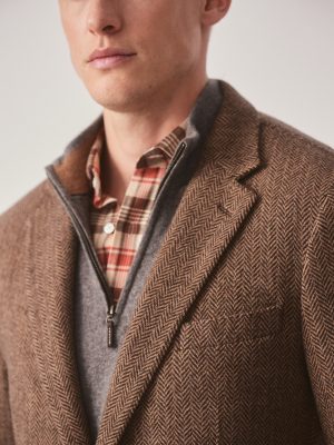 McCown Wool Sport Coat in Herringbone