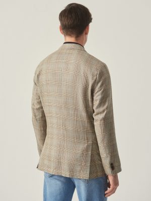 McCown Wool & Linen Sport Coat in Glen Plaid