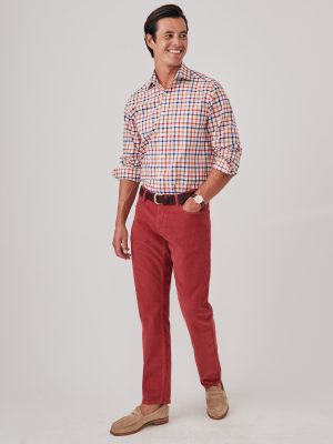 Parker 5-Pocket Straight Pants in Italian Stretch Cord