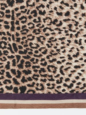 Sarita Cashmere & Silk Scarf in Cheetah Corner