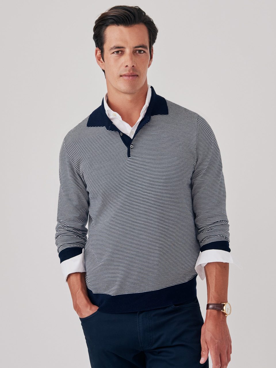 Savona Polo Sweater in Stripe