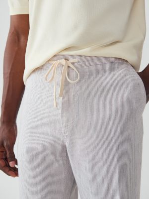 Callistair Linen Pants in Hairline Stripe