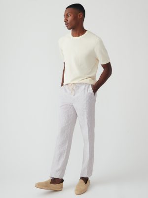 Callistair Linen Pants in Hairline Stripe