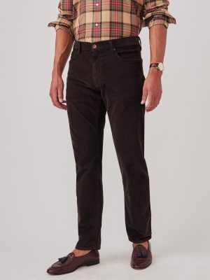 Parker 5-Pocket Straight Pants in Italian Stretch Cord