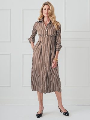 Whit Dress in Stripe